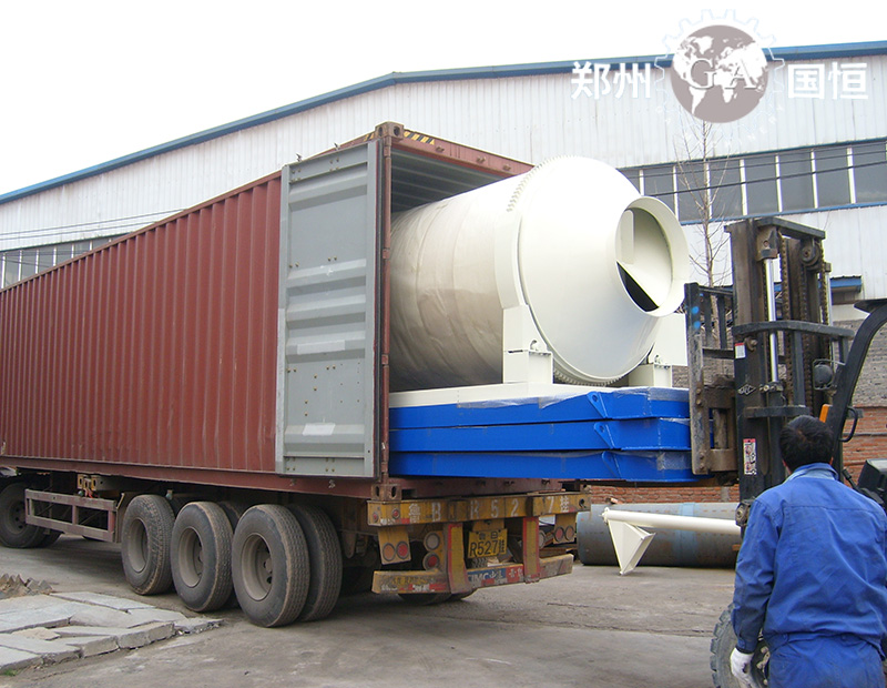 滾筒式玻化微珠保溫砂漿混合機(jī)發(fā)貨現(xiàn)場